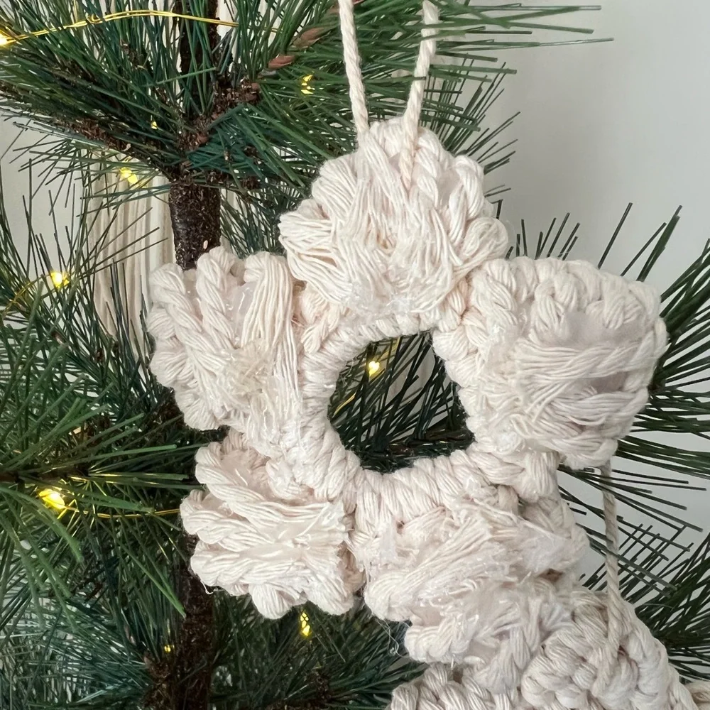 Set of 3 Macrame Star Ornaments